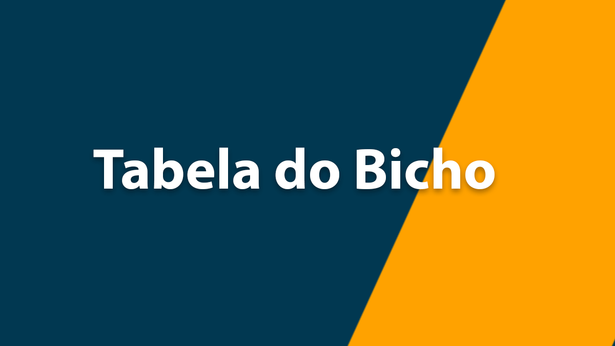 Tabela do Jogo do Bicho